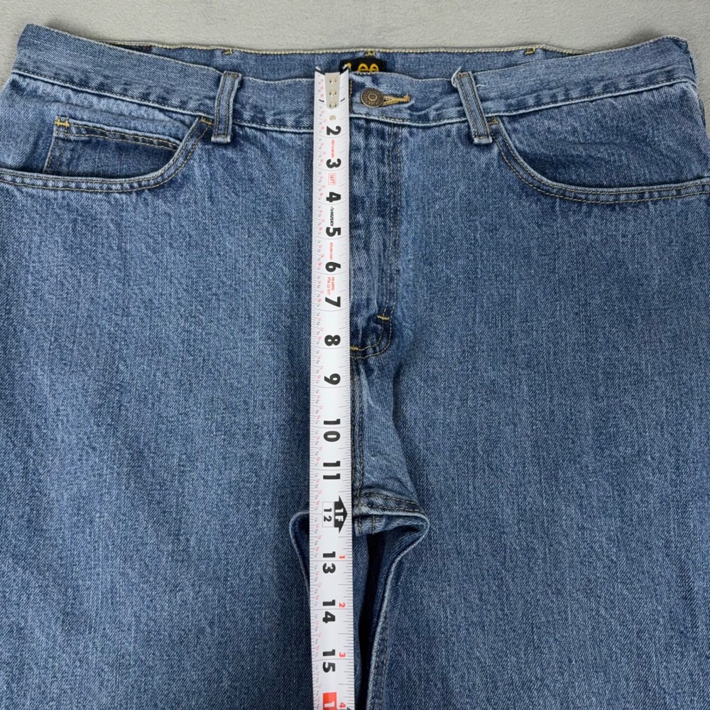 Lee Regular Fit Straight Leg Jeans Men's Blue Denim Medium Wash Cotton 38x28 - Picture 10 of 10